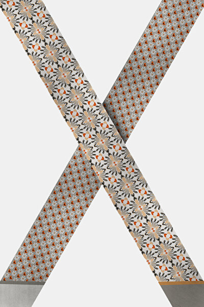 VİZON ÇİÇEK DESENLİ TWILL FULAR 3