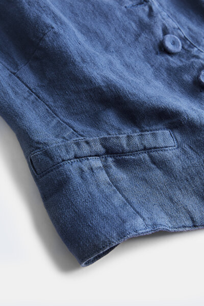 DARK BLUE V NECK VEST 9