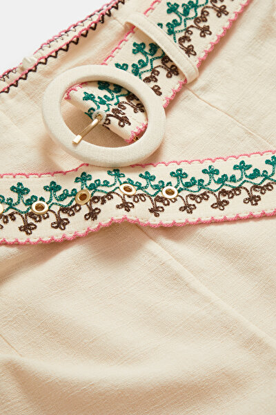 LIGHT PINK DESIGN FILLED SHORTS 5