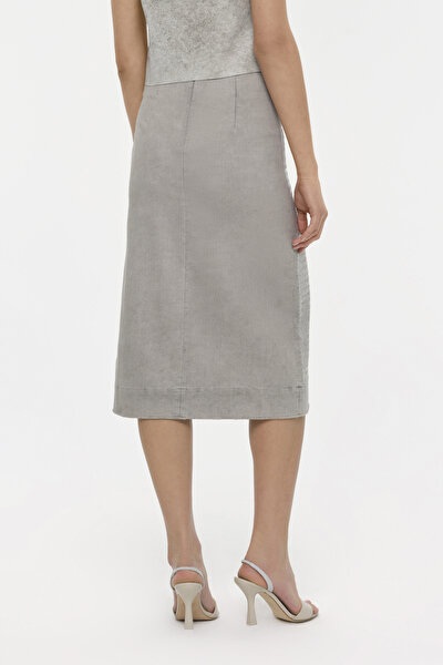 GREY MİDİ SKIRT 3