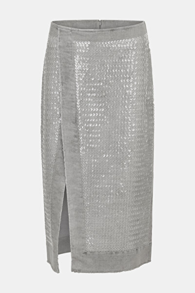GREY MİDİ SKIRT 4