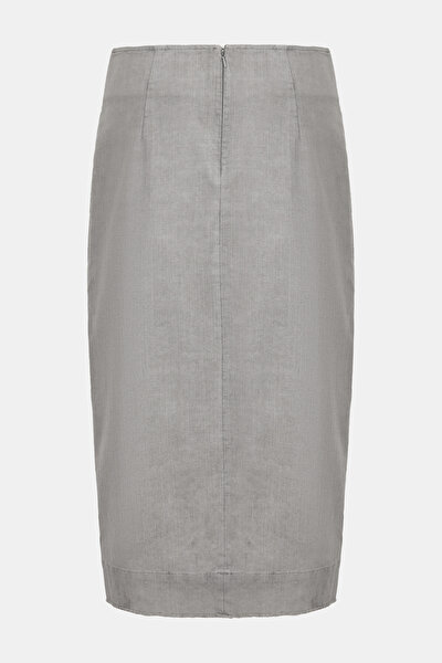 GREY MİDİ SKIRT 5