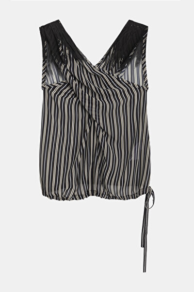 WHITE BOAT NECK SLEEVELESS BLOUSE 4