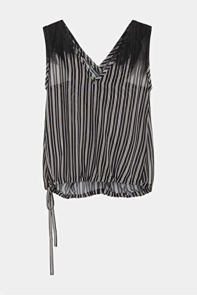 WHITE BOAT NECK SLEEVELESS BLOUSE 5