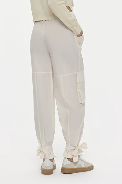 ECRU WIDE LEG TROUSERS 3