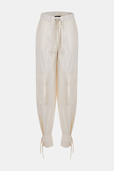 ECRU WIDE LEG TROUSERS 5