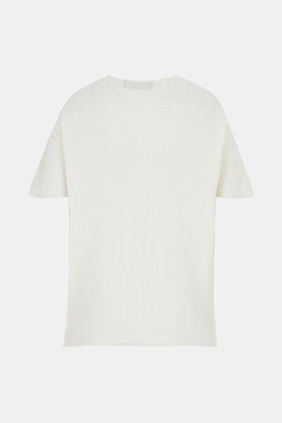 ECRU BOAT NECK JERSEY 5