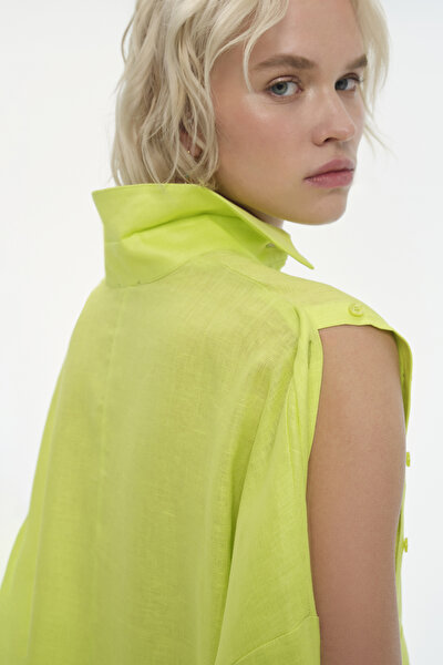 GREEN LONG SLEEVE ASYMMETRIC DRESS 5