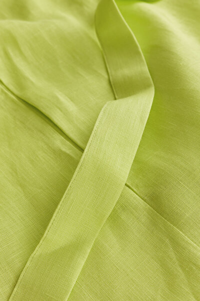 GREEN LONG SLEEVE ASYMMETRIC DRESS 13