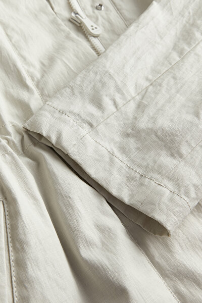 ECRU LINEN LIGHT OVERCOAT 8