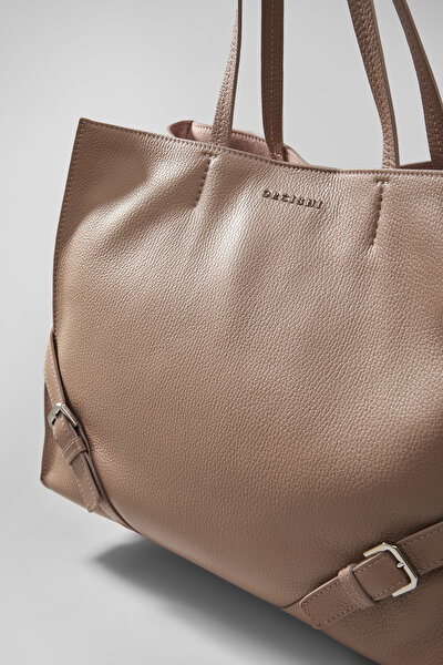 BEIGE LEATHER BAG 5