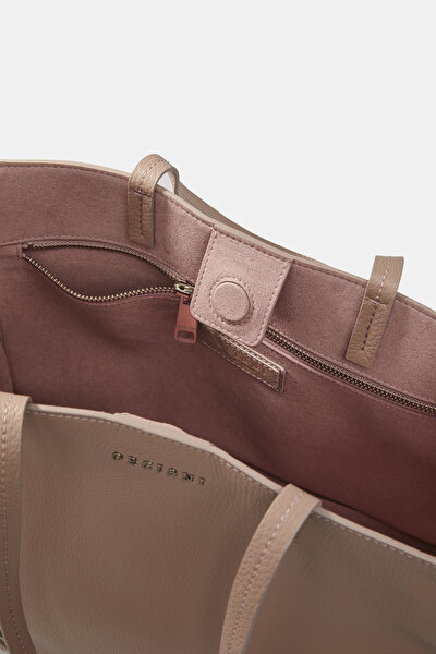 BEIGE LEATHER BAG 8