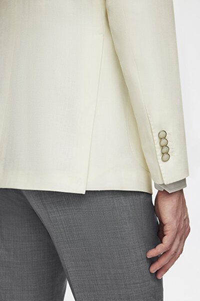 ECRU SURPLICE NECKLINE (CROSS-OVER NECKLINE) JACKET 5