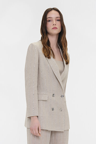 NATURAL SURPLICE NECKLINE (CROSS-OVER NECKLINE) JACKET 5