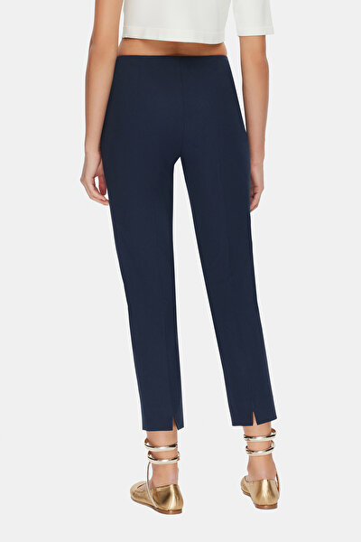 NAVY BLUE SKINNY LEG TROUSERS 3