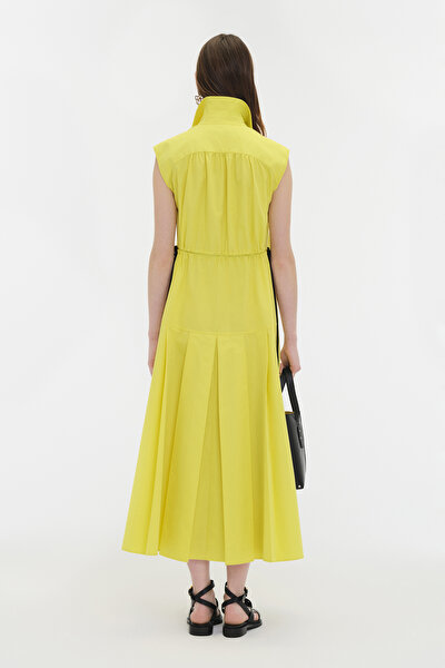LIGHT YELLOW SLEEVELESS DRESS 5