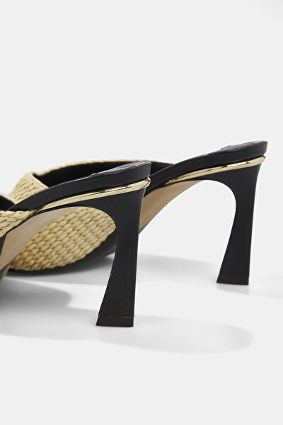 BLACK RAFFIA SLIPPER 4