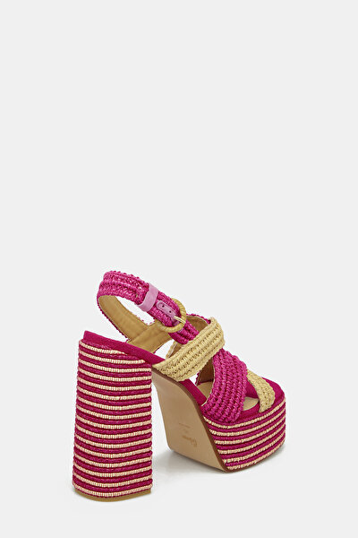 FUCHSIA RAFFIA SHOE 3