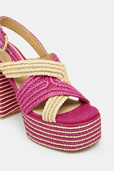FUCHSIA RAFFIA SHOE 5