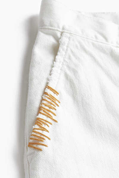 WHITE WIDE LEG TROUSERS 8