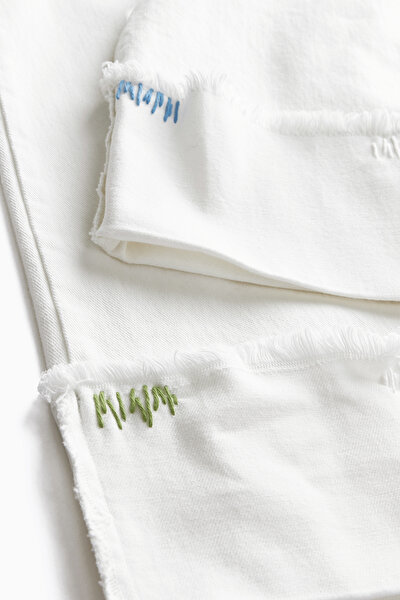 WHITE WIDE LEG TROUSERS 9