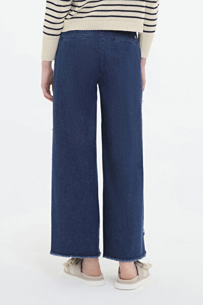 DARK NAVY BLUE STRAIGHT CUT TROUSERS 3