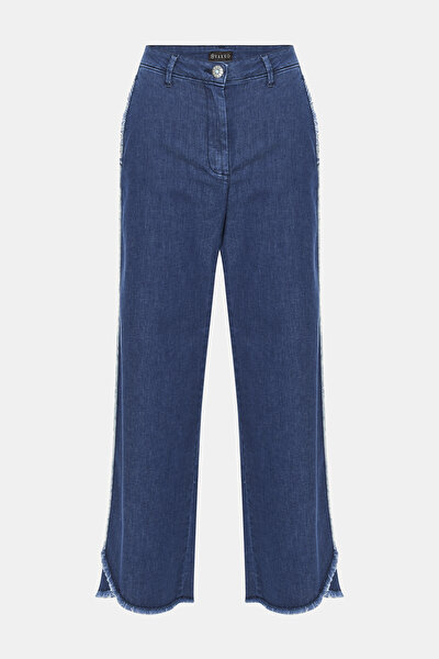 DARK NAVY BLUE STRAIGHT CUT TROUSERS 5