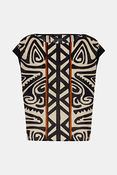 BRICK BOAT NECK BLOUSE 4
