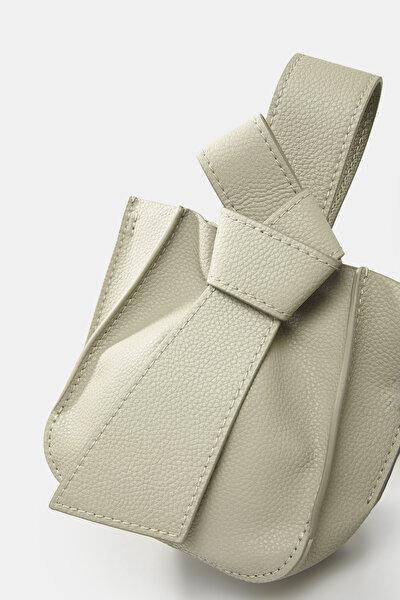 LIGHT GREY LEATHER BAG 5