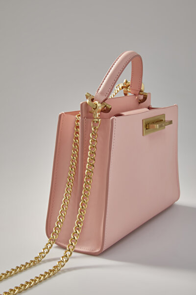 LIGHT PINK LEATHER BAG 5