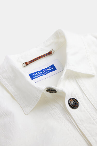WHITE COTTON/LINEN COAT 3