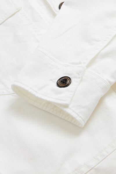 WHITE COTTON/LINEN COAT 4