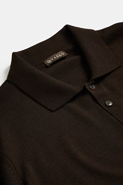 DARK BROWN TRICOT JERSEY 3