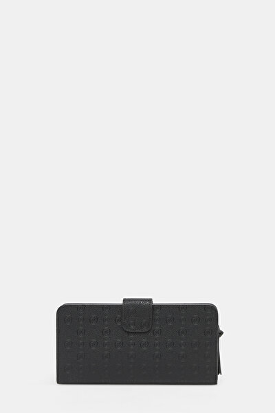 BLACK MONOGRAM WALLET 3