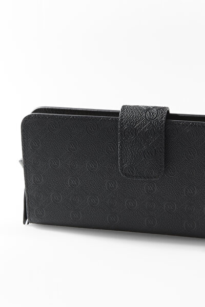 BLACK MONOGRAM WALLET 5