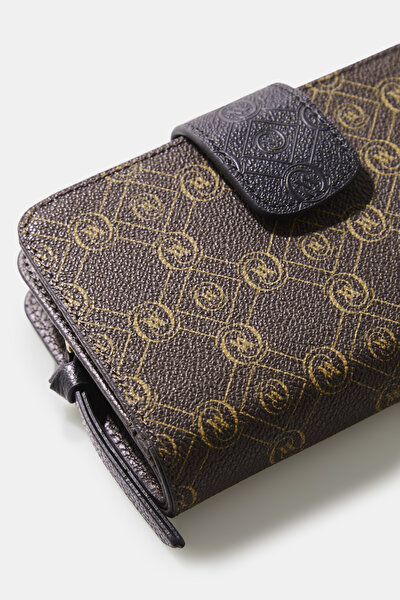 BLACK MONOGRAM WALLET 5