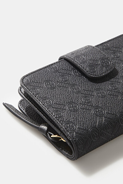 BLACK MONOGRAM WALLET 5