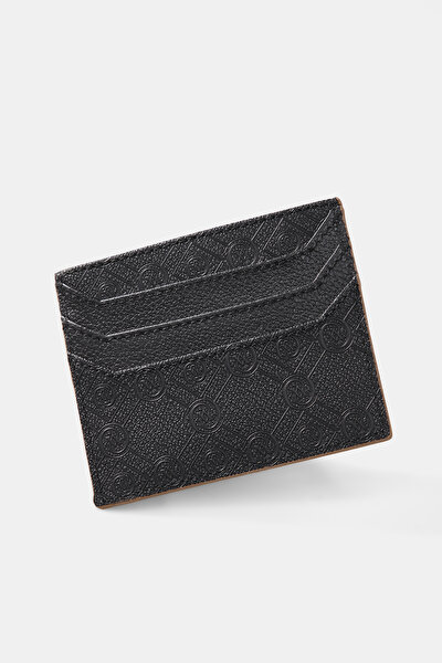 BLACK MONOGRAM WALLET 4