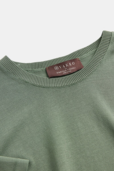 KHAKI BASIC / ROUND NECKLINE SHORT SLEEVE TSHIRT 4