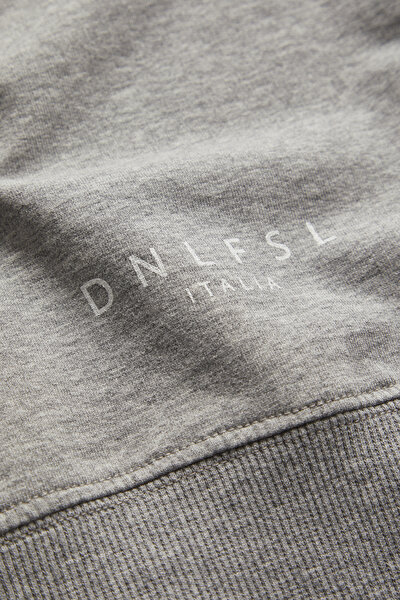 GRAY MELANGE BASIC / ROUND NECKLINE SWEATSHIRT 8