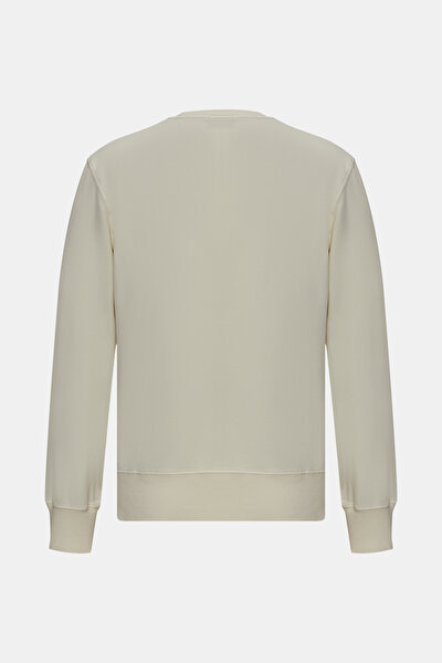CREAM BASIC / ROUND NECKLINE SWEATSHIRT 5