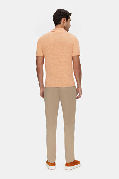 AÇIK TURUNCU POLO YAKA KISA KOLLU T-SHIRT 3
