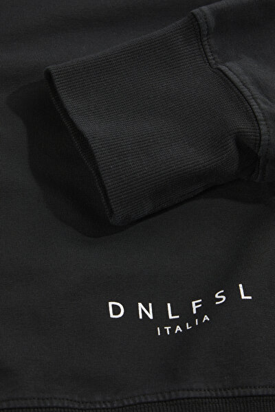 BLACK BASIC / ROUND NECKLINE SWEATSHIRT 4