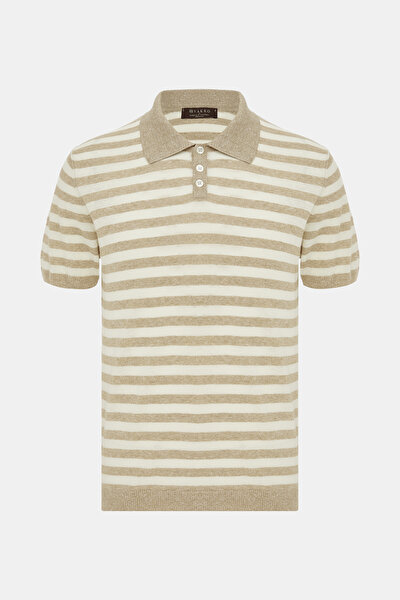CAMEL POLO YAKA KISA KOLLU T-SHIRT 4