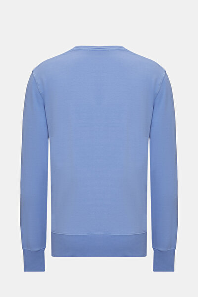BLUE BASIC / ROUND NECKLINE SWEATSHIRT 5