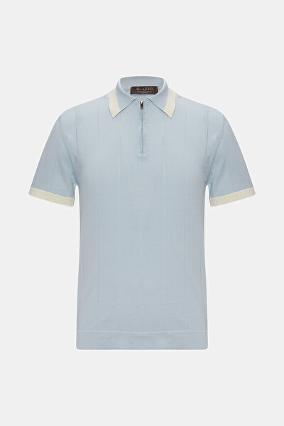 AÇIK MAVİ POLO YAKA KISA KOLLU T-SHIRT 5