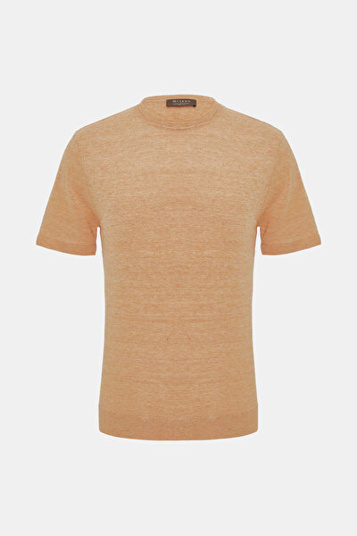 AÇIK TURUNCU O YAKA KISA KOLLU T-SHIRT 5