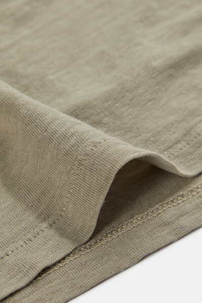 BEIGE BASIC / ROUND NECKLINE SHORT SLEEVE TSHIRT 4