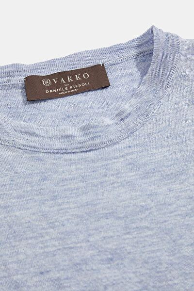 BLUE BASIC / ROUND NECKLINE SHORT SLEEVE TSHIRT 3