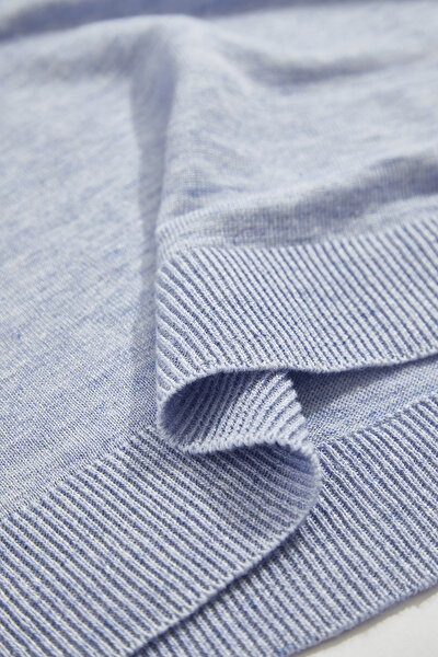 BLUE BASIC / ROUND NECKLINE SHORT SLEEVE TSHIRT 5